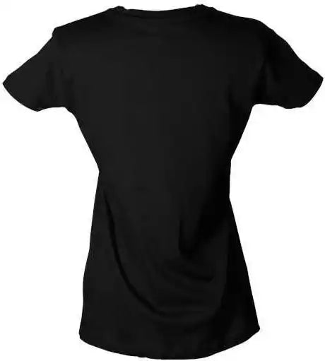 Tultex 213 Women’s Slim Fit Fine Jersey t Shirt Black