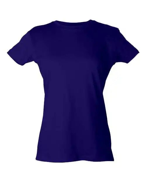 Tultex 213 Women’s Slim Fit Fine Jersey t Shirt Purple