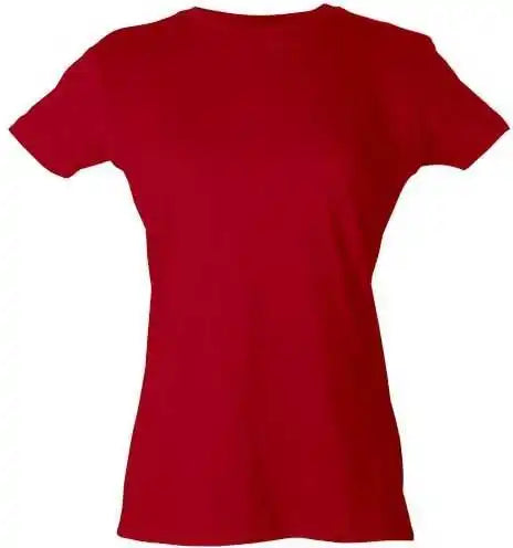 Tultex 213 Women’s Slim Fit Fine Jersey t Shirt Red