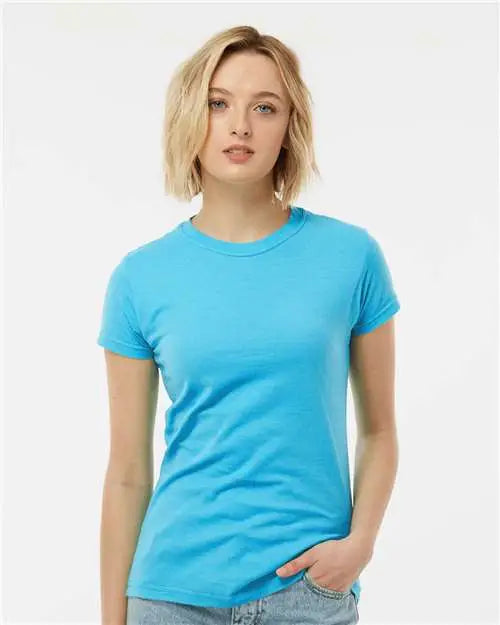 Tultex 213m Women’s Fine Jersey Slim Fit T-shirt - 213 - Aqua
