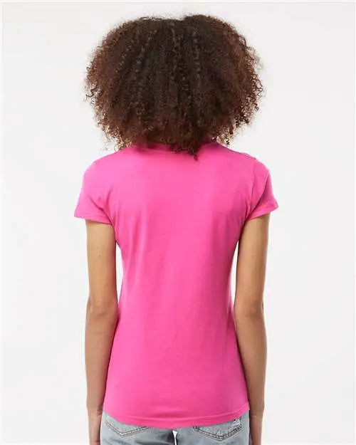 Tultex 213m Women’s Fine Jersey Slim Fit T-shirt - 213 - Fuchsia