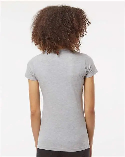 Tultex 213m Women’s Fine Jersey Slim Fit T-shirt - 213 - Heather Gray