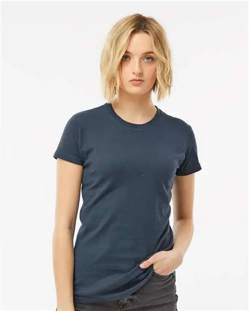 Tultex 213m Women’s Fine Jersey Slim Fit T-shirt - 213 - Indigo