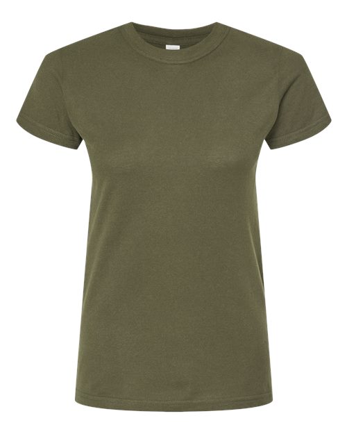 Tultex 213m Women’s Fine Jersey Slim Fit T-shirt - 213 - Military Green - Ladies l