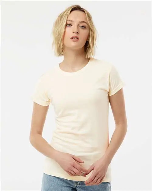 Tultex 213m Women’s Fine Jersey Slim Fit T-shirt - 213 - Natural