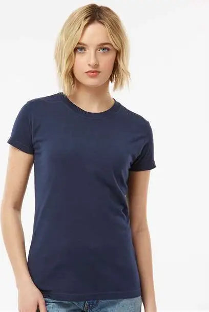 Tultex 213m Women’s Fine Jersey Slim Fit T-shirt - 213 - Navy