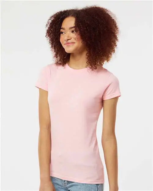 Tultex 213m Women’s Fine Jersey Slim Fit T-shirt - 213 - Pink