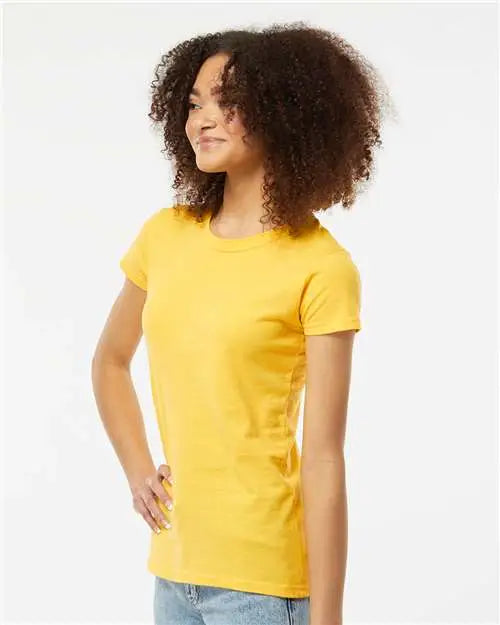 Tultex 213m Women’s Fine Jersey Slim Fit T-shirt - 213 - Sunshine