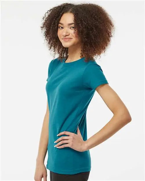 Tultex 213m Women’s Fine Jersey Slim Fit T-shirt - 213 - Teal