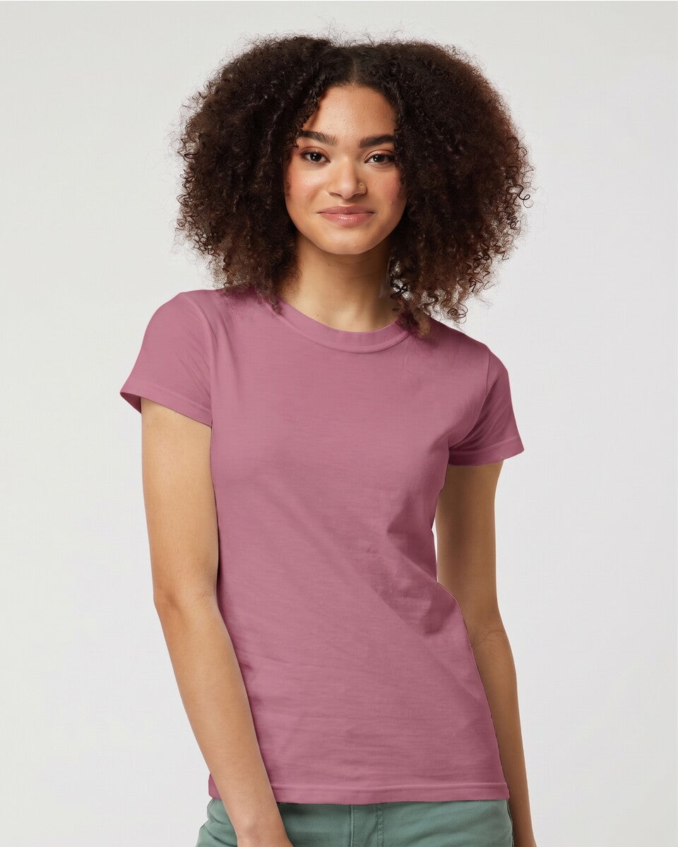 Tultex 213m Women’s Fine Jersey Slim Fit T-shirt - Cassis