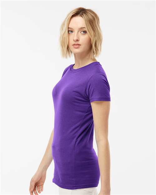 Tultex 213m Women’s Fine Jersey Slim Fit T-shirt - Heather Purple