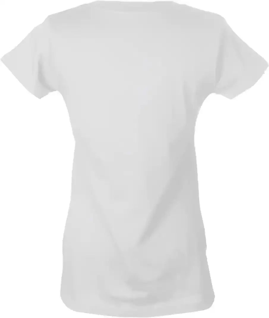 Tultex 214 Women’s Slim Fit Fine Jersey v Neck t Shirt White
