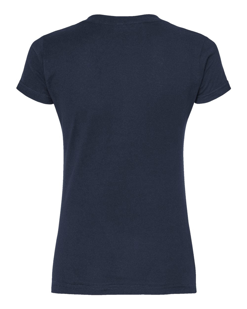 Tultex 214m Women’s Fine Jersey V-neck T-shirt - Navy