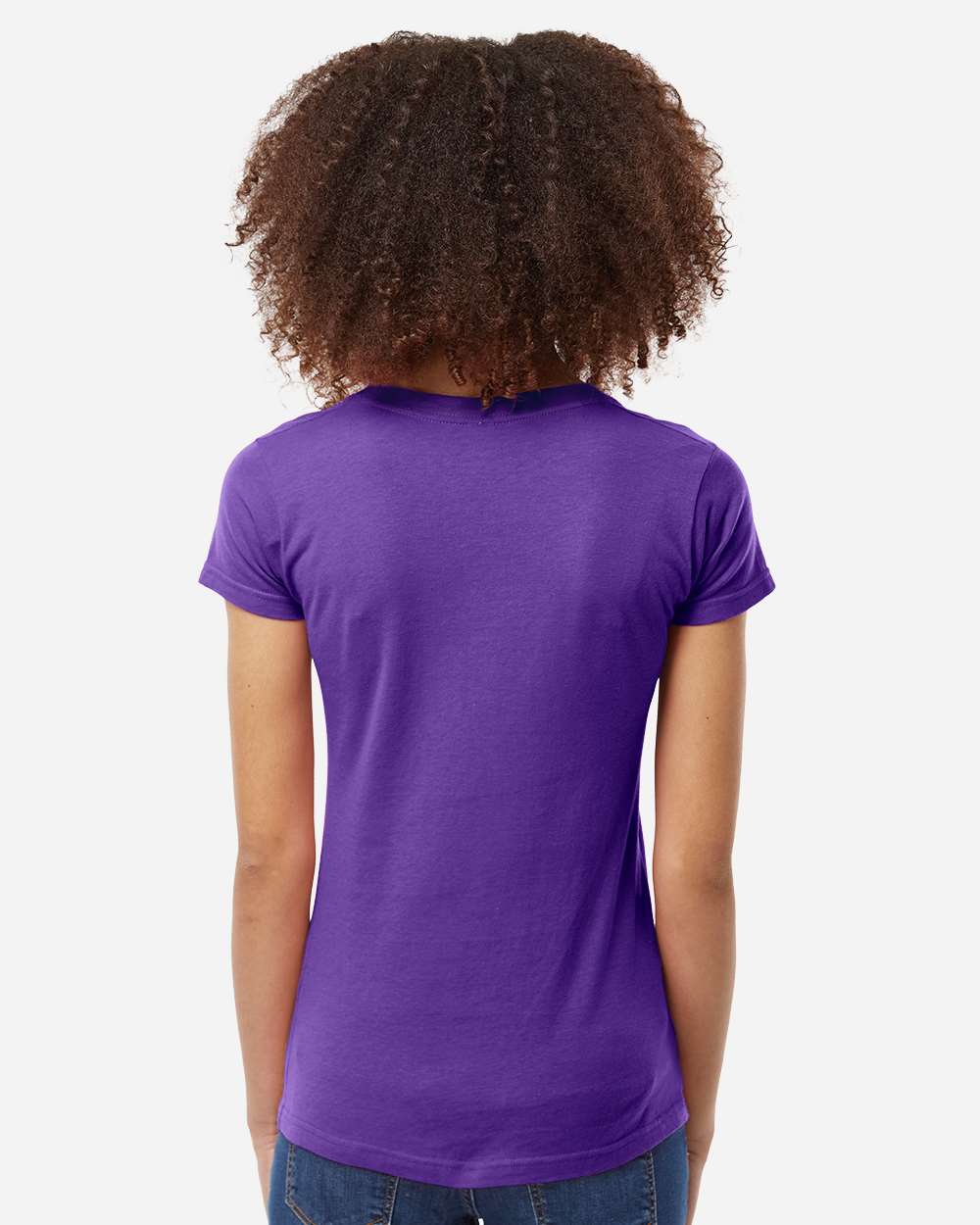 Tultex 214m Women’s Fine Jersey V-neck T-shirt - Purple