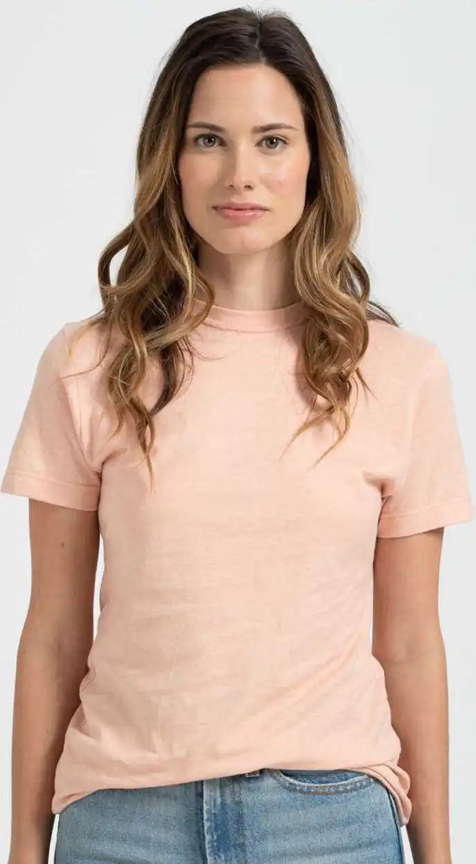 Tultex 216 Women’s Classic Fit Fine Jersey T-shirt - Peach