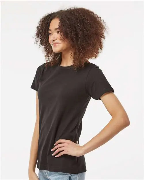 Tultex 216m Women’s Fine Jersey Classic Fit T-shirt - 216 - Black