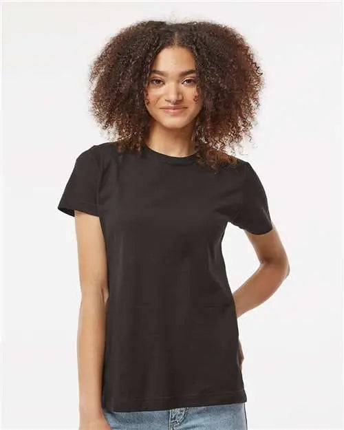 Tultex 216m Women’s Fine Jersey Classic Fit T-shirt - 216 - Black