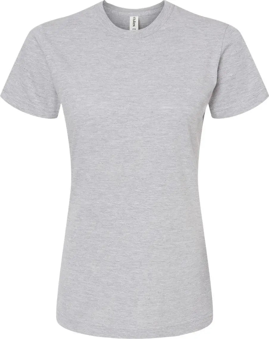 Tultex 216m Women’s Fine Jersey Classic Fit T-shirt - 216 - Heather Gray - Ladies s