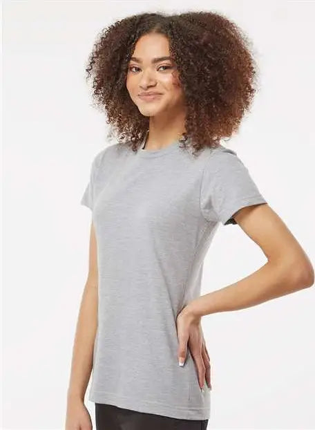 Tultex 216m Women’s Fine Jersey Classic Fit T-shirt - 216 - Heather Gray