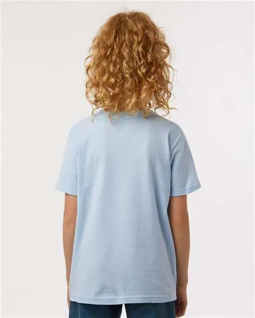 Tultex 235 Youth Fine Jersey T-shirt - Baby Blue