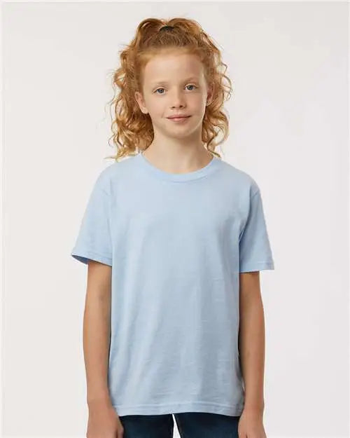 Tultex 235 Youth Fine Jersey T-shirt - Baby Blue