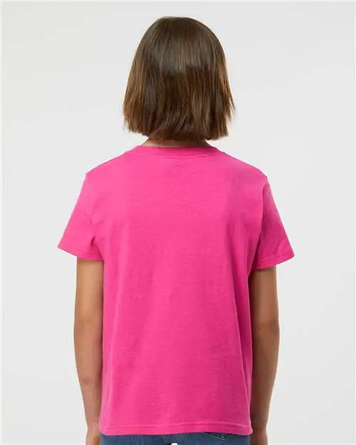 Tultex 235 Youth Fine Jersey T-shirt - Fuchsia