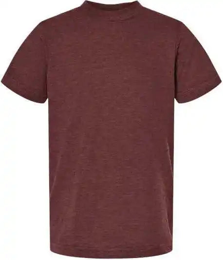 Tultex 235 Youth Fine Jersey t Shirt Heather Burgundy