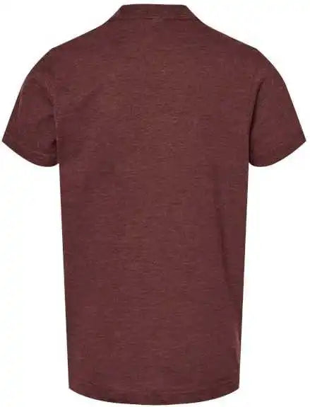 Tultex 235 Youth Fine Jersey t Shirt Heather Burgundy