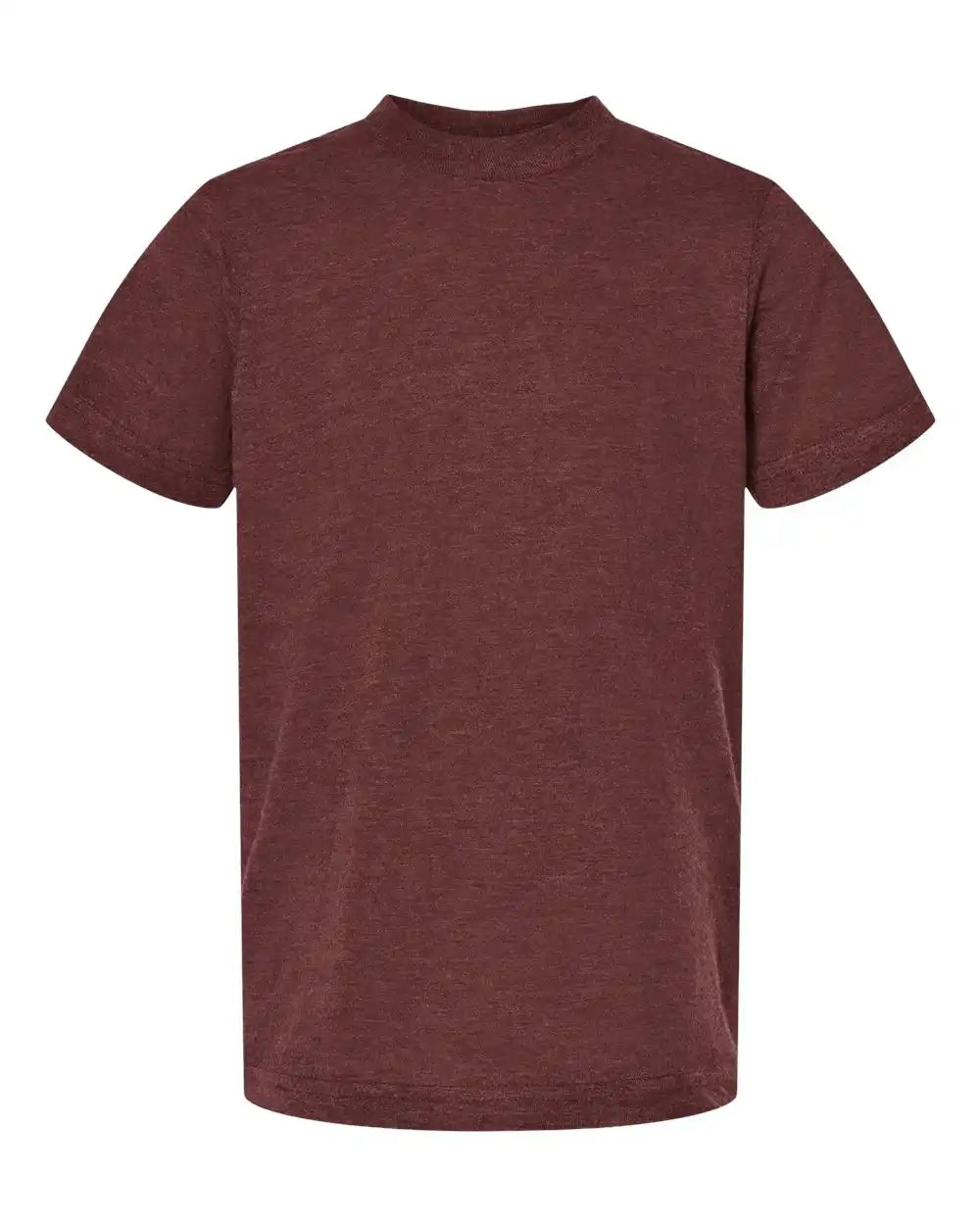Tultex 235 Youth Fine Jersey T-shirt - Heather Burgundy - Xs