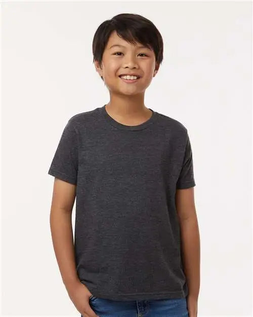 Tultex 235 Youth Fine Jersey T-shirt - Heather Graphite