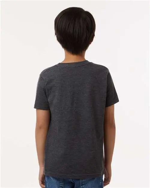 Tultex 235 Youth Fine Jersey T-shirt - Heather Graphite