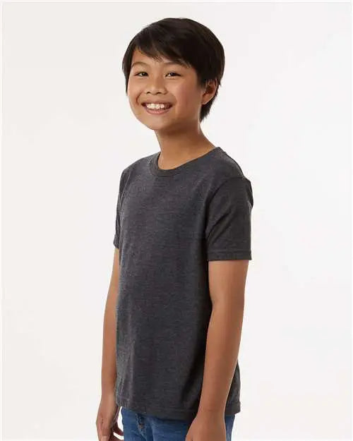 Tultex 235 Youth Fine Jersey T-shirt - Heather Graphite