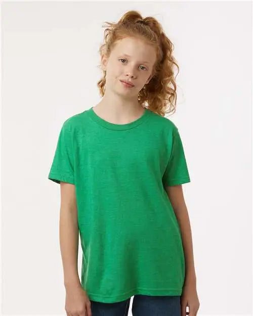 Tultex 235 Youth Fine Jersey T-shirt - Heather Kelly