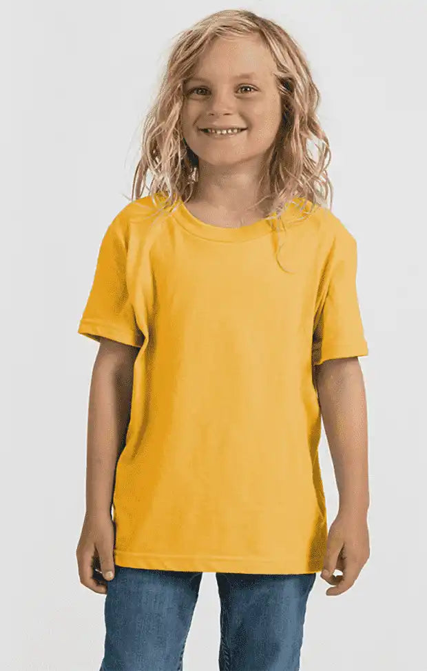 Tultex 235 Youth Fine Jersey t Shirt Heather Mellow Yellow