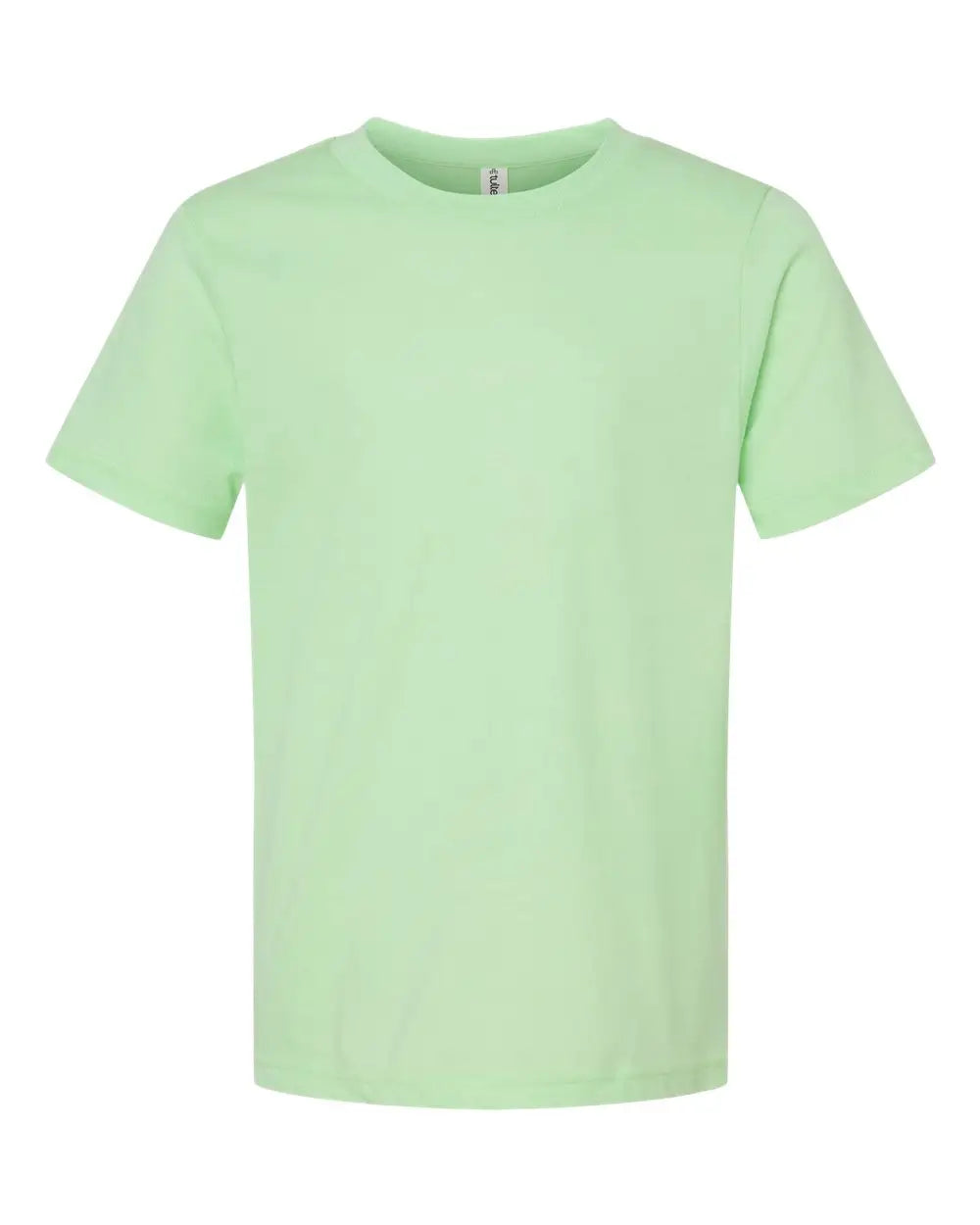 Tultex 235 Youth Fine Jersey T-shirt - Heather Neo Mint