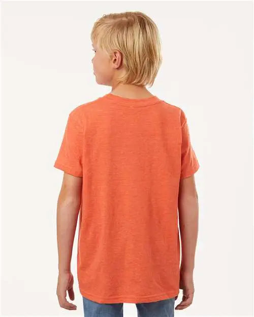 Tultex 235 Youth Fine Jersey T-shirt - Heather Orange