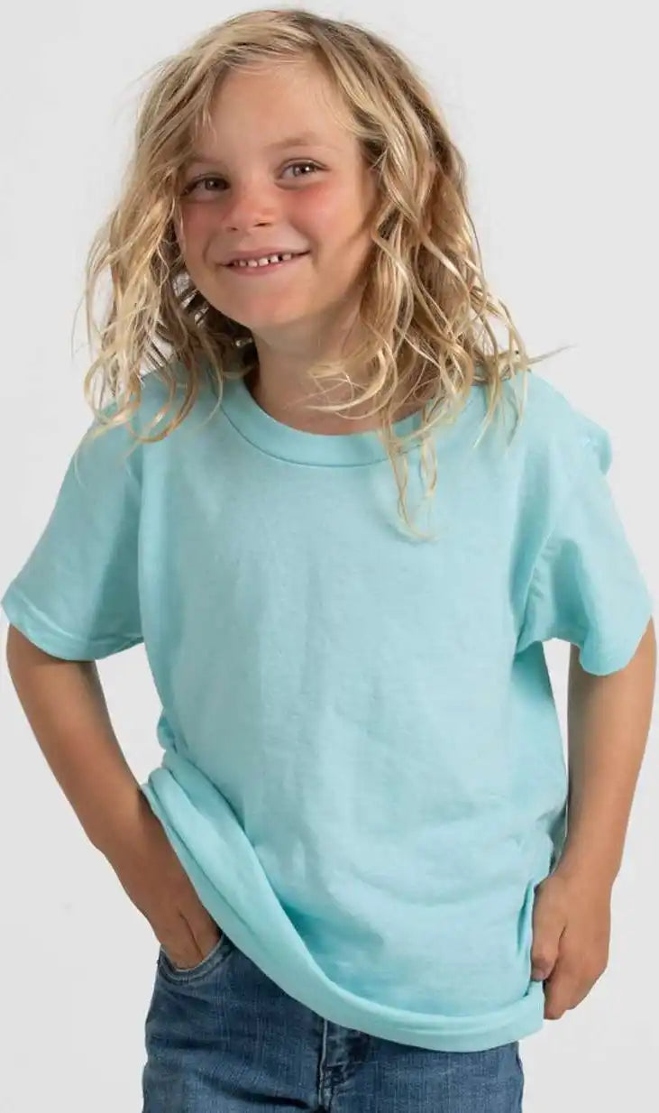 Tultex 235 Youth Fine Jersey t Shirt Heather Purist Blue