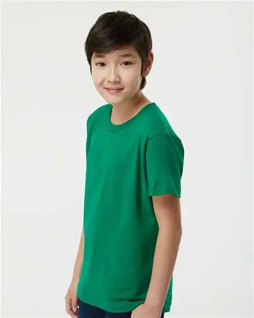 Tultex 235 Youth Fine Jersey T-shirt - Kelly Green