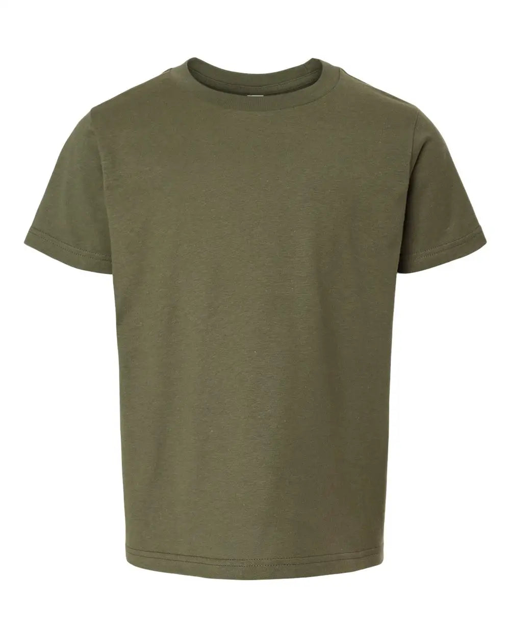 Tultex 235 Youth Fine Jersey T-shirt - Military Green - Xs