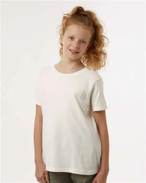 Tultex 235 Youth Fine Jersey T-shirt - Vintage White