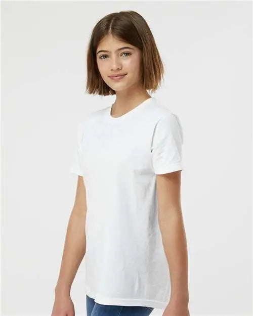 Tultex 235 Youth Fine Jersey T-shirt - White