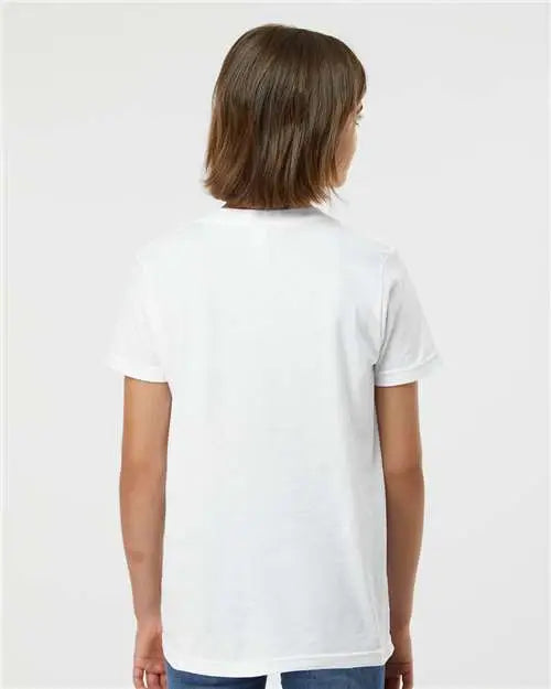 Tultex 235 Youth Fine Jersey T-shirt - White