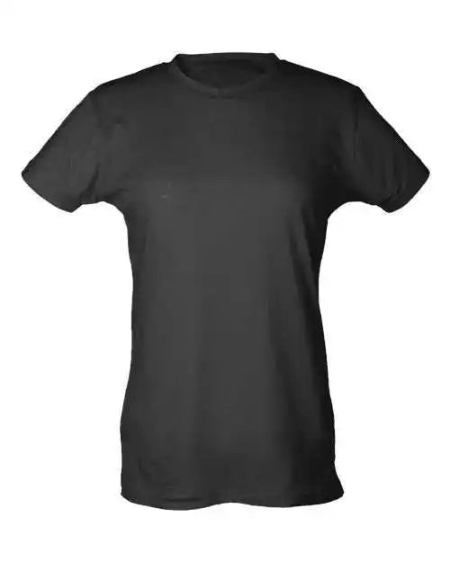 Tultex 240 Women’s Poly Rich Slim Fit t Shirt Black