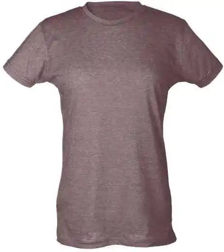 Tultex 240 Women’s Poly-rich Slim Fit T-shirt - Heather Brown