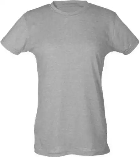 Tultex 240 Women’s Poly Rich Slim Fit t Shirt Heather Grey