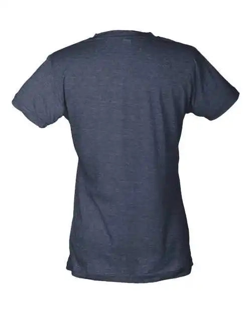 Tultex 240 Women’s Poly Rich Slim Fit t Shirt Heather Navy