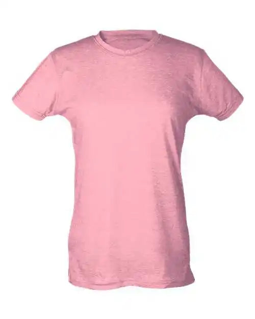 Tultex 240 Women’s Poly-rich Slim Fit T-shirt - Heather Pink