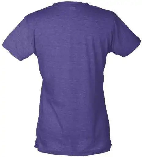 Tultex 240 Women’s Poly Rich Slim Fit t Shirt Heather Purple