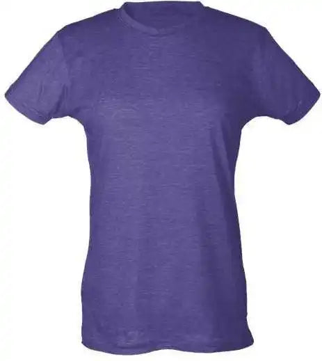 Tultex 240 Women’s Poly Rich Slim Fit t Shirt Heather Purple