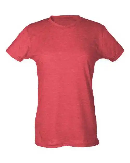 Tultex 240 Women’s Poly-rich Slim Fit T-shirt - Heather Red